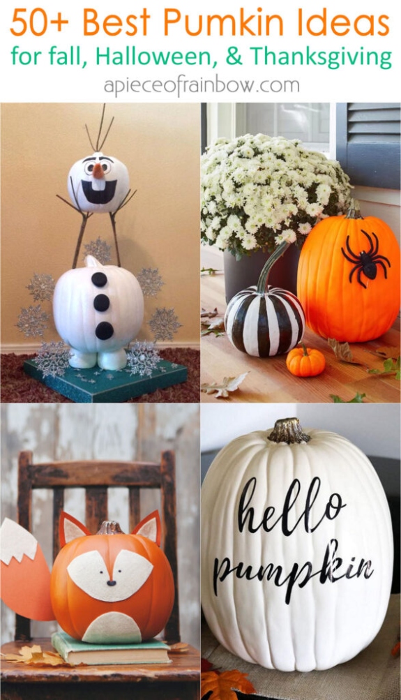 Niche Utama 2  Amazing No Carve Pumpkin Decorating Ideas For Fall & Halloween